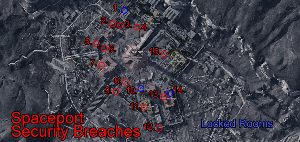 Spaceport Security Breach Locations Update