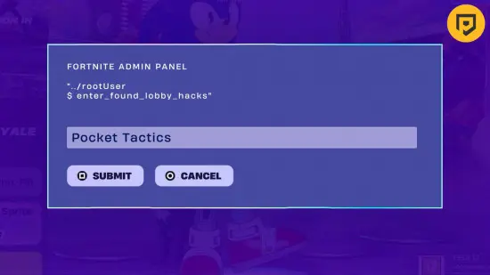 Fortnite Lobby Hack codes: An image of the Admin Panel in Fortnite Chapter 7 Season 4.