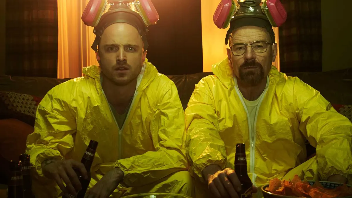 Jesse (Aaron Paul) and Walt (Bryan Cranston) in Breaking Bad season 5 promo shot