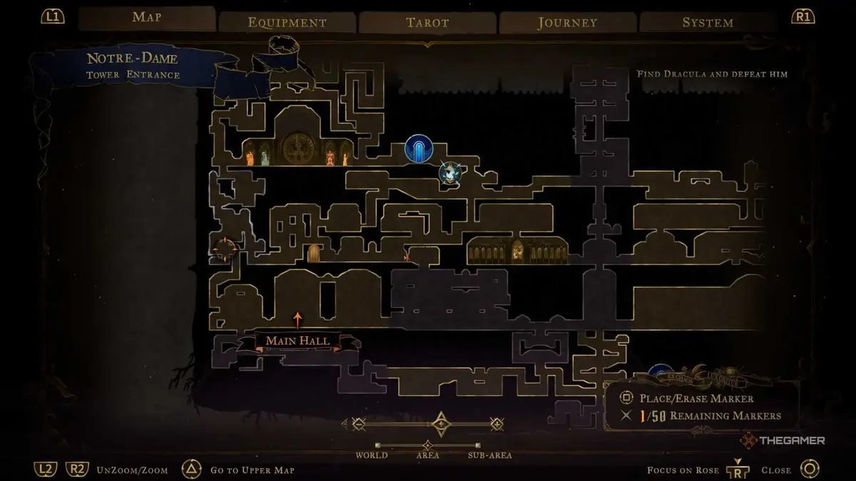 The location of the Abondight and Lancelot's Shield weapon in Castlevania Belmont’s Curse.