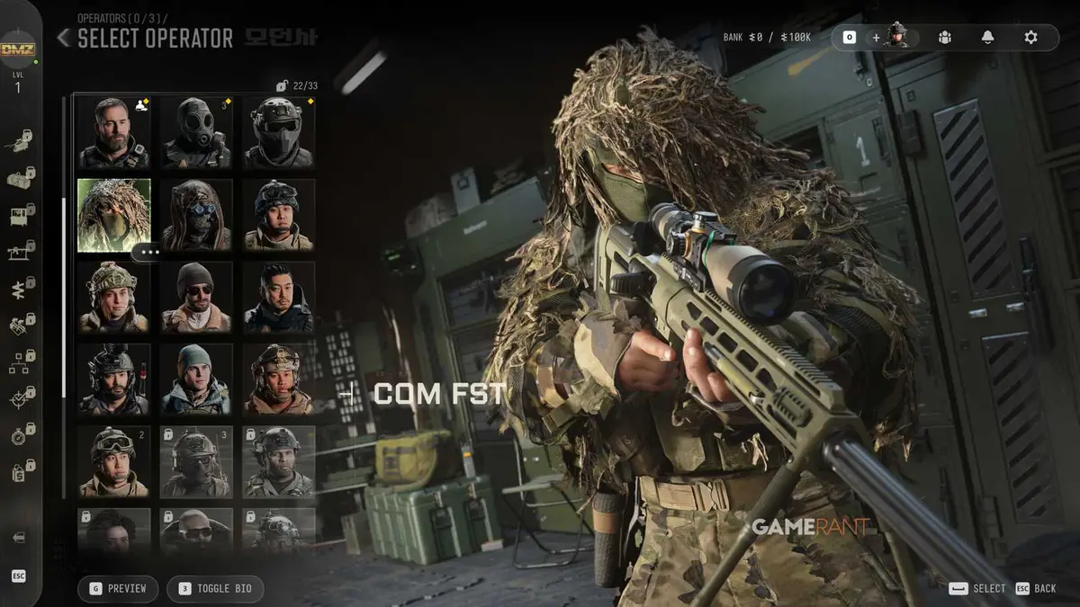 DMZ Operator Modern Warfare 4